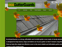 Tablet Screenshot of ecogutterguards.com
